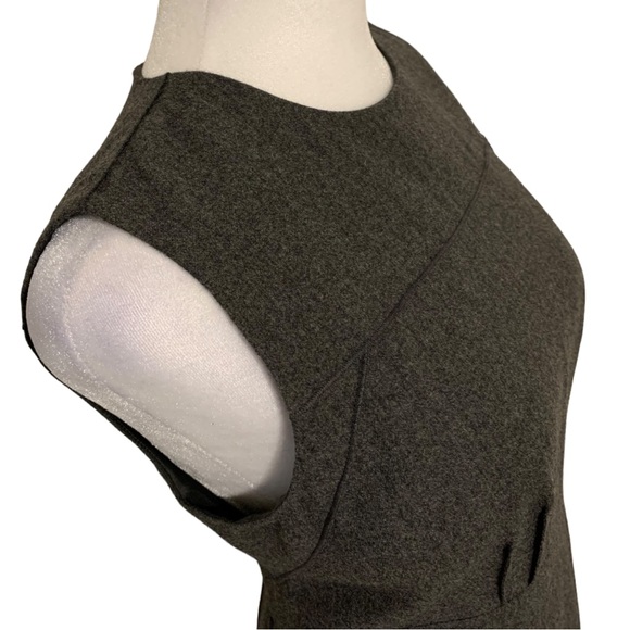 Magaschoni | NWOT Sleeveless Midi Sheath Dress in Charcoal Gray Size 2 - Picture 11 of 16